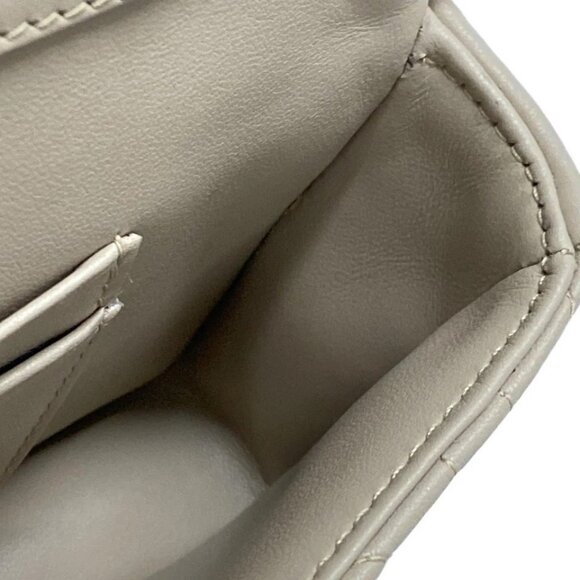 Auth DIOR/ChristianDior My Dior - Dior Talk phone bag - Gray Beige Lambskin - Picture 13 of 16